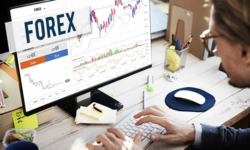 Forex Stock Exchange Graph Global Business Concept